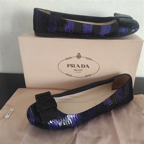 Scarpette Prada in Vernice Grigio taglia 39 EU 